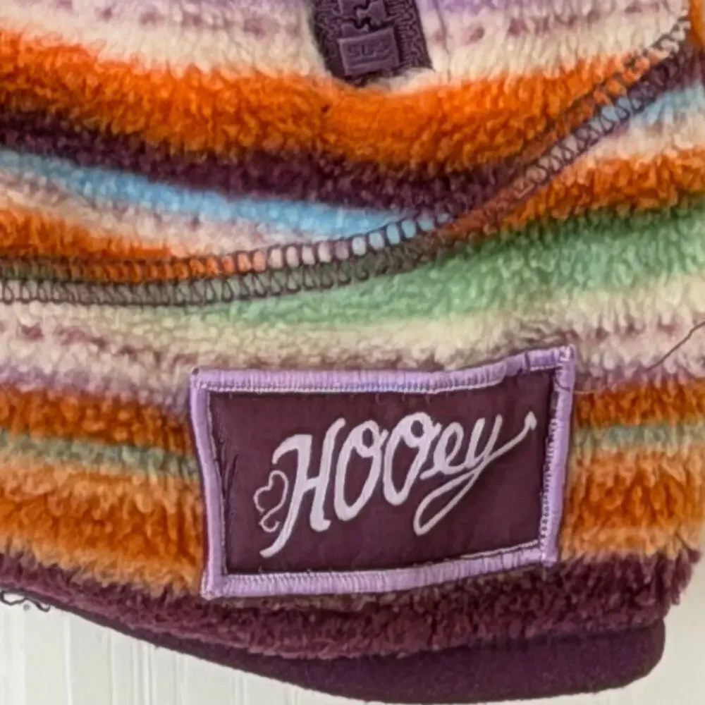 HOOEY Girls' Serape Striped Print Reversible Zip Up Western Fleece Vest, Medium
